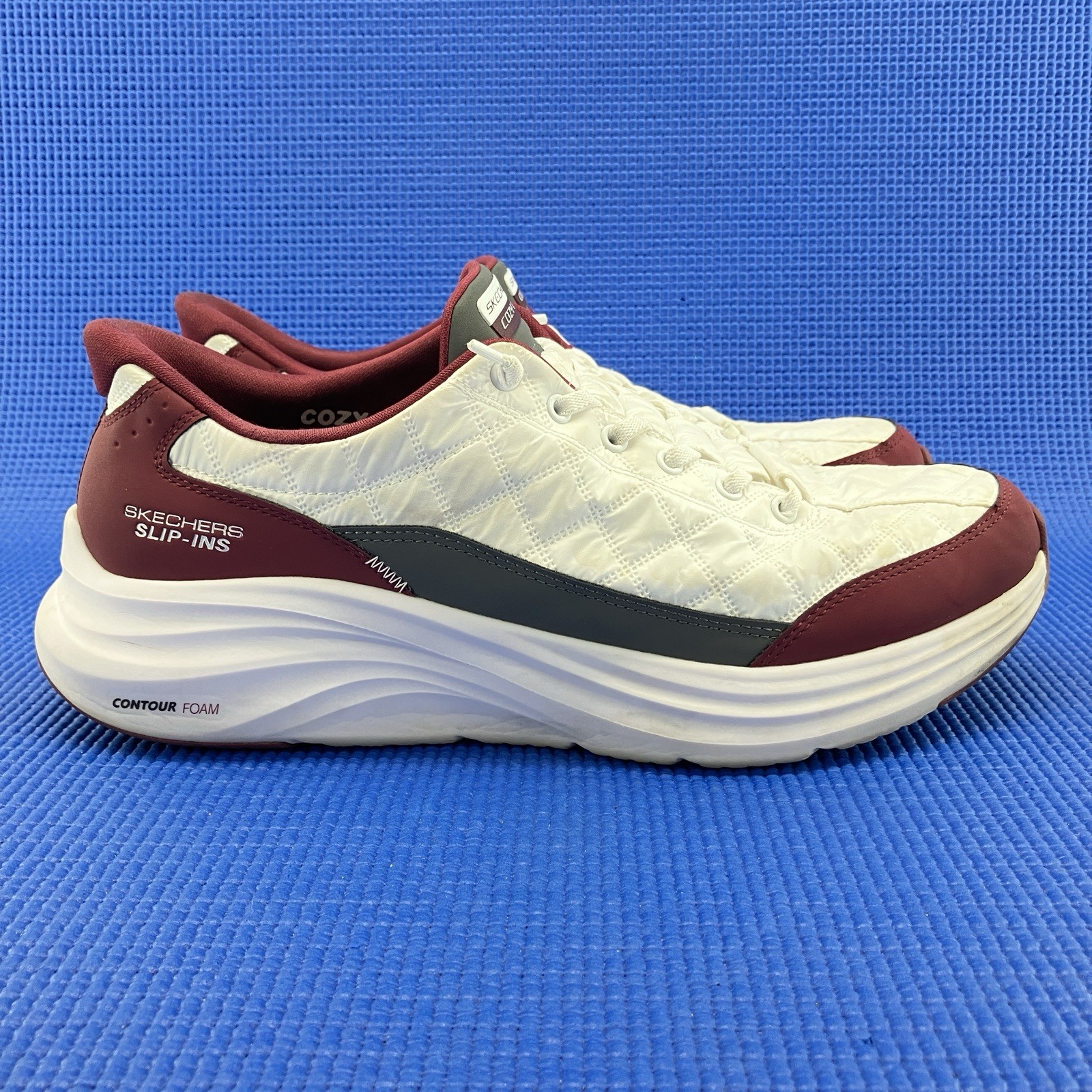 Skechers Slip-Ins Cozy Fit Athletic Shoes Men’s Size 11.5 White 232619