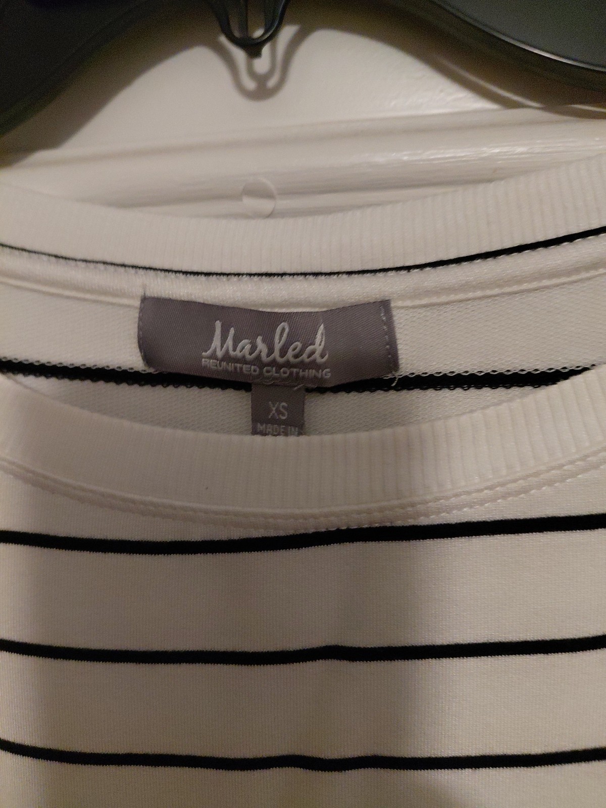 Ivory & Black Striped Pullover Marled by Reunited Clothing Oversized Fit