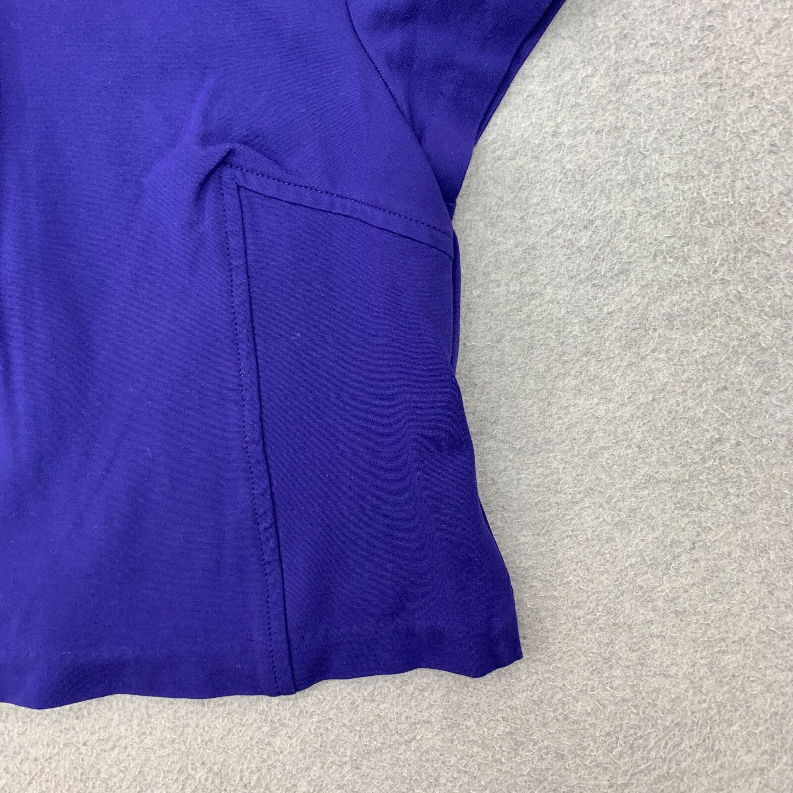 Trina Turk Top Womens Size 12 Blue Stretch Crop Zipper Closure