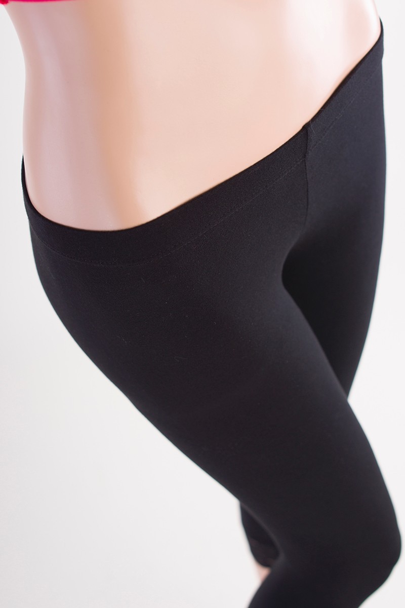 C-L1001 Capri Cotton LACE Trim Leggings Skinny Yoga Thin Pants S~3XL Plus Yoain