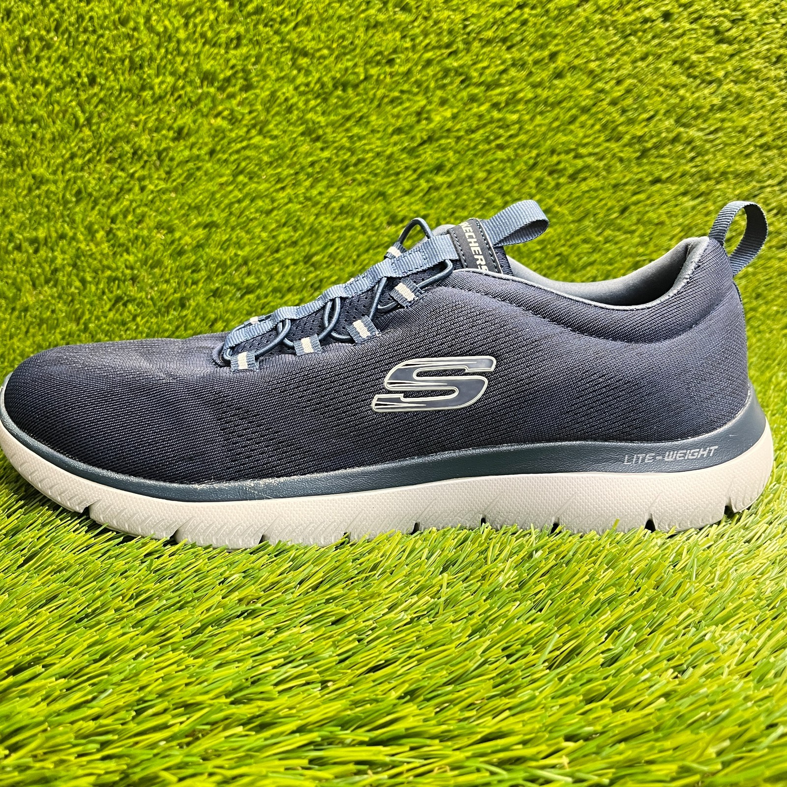 Skechers Summits Louvin Mens Size 13 Blue White Walking Running Shoes Sneakers