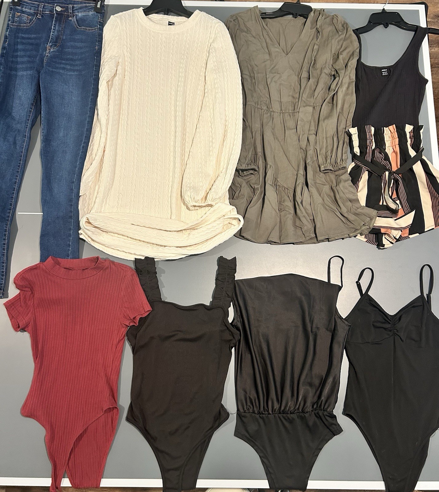 SHEIN Women’s Clothing Lot M | Jeans, Sweater Dress, Bodysuits & Cami