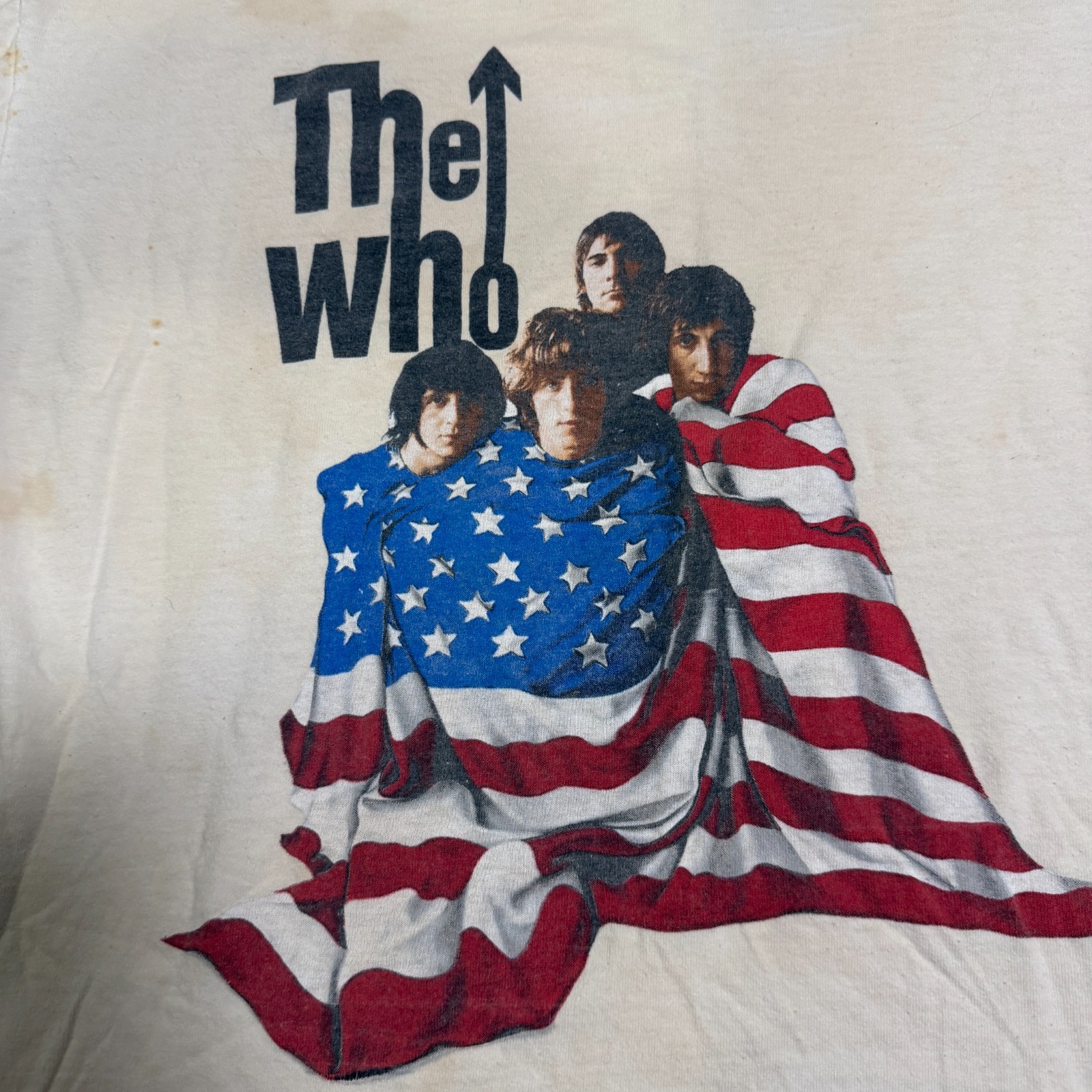 The Who North American Tour 2002 Vintage 2-Sided White T-Shirt (XL) JBL