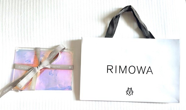Authentic 2025 Rimowa Zipacross Iridescent Pouch + Shopping Bag & Receipt Card