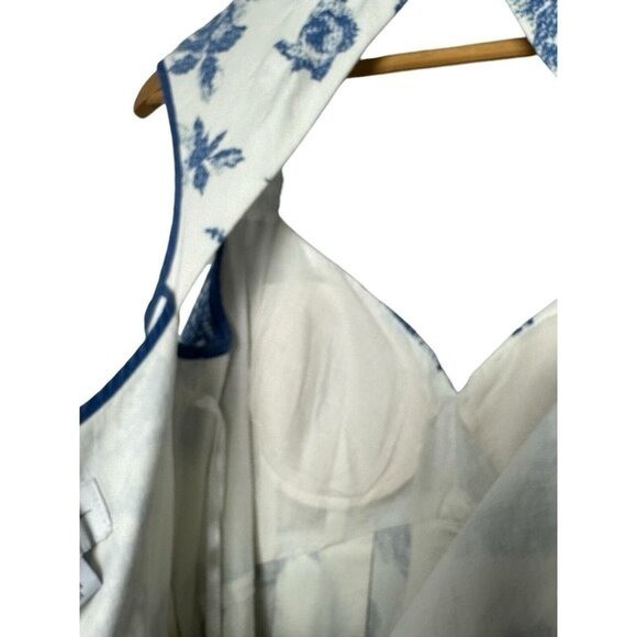 Jessica Simpson‎ Retro Blue White Floral Tie Back Dress Size 4