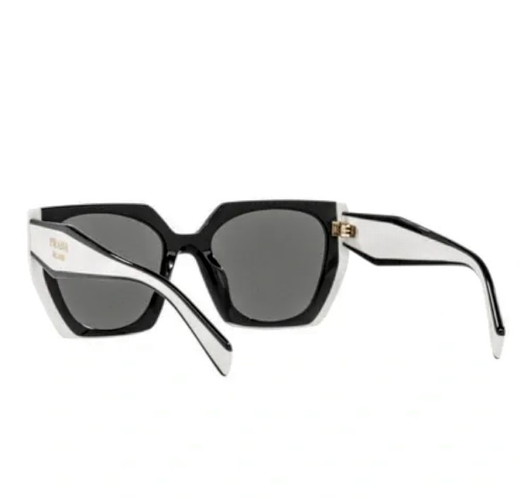 ​Prada Sunglasses Monochrome SPR 15W Black White Geometric PR 15WS 09Q-5S0 New!