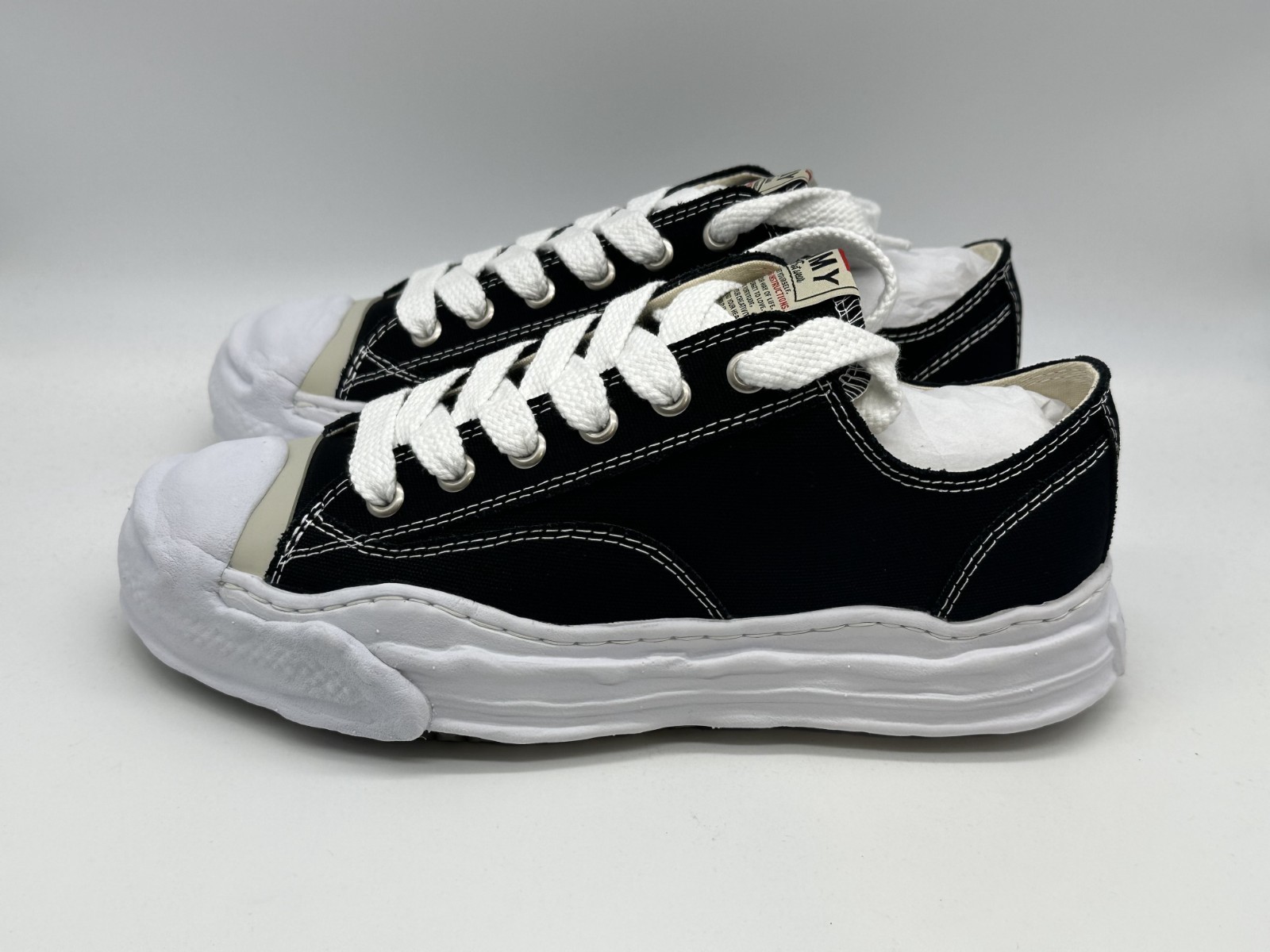 NEW Maison Mihara Yasuhiro Hank OG Sole Canvas Low A05FW702-BLK Sz 36-45 EU