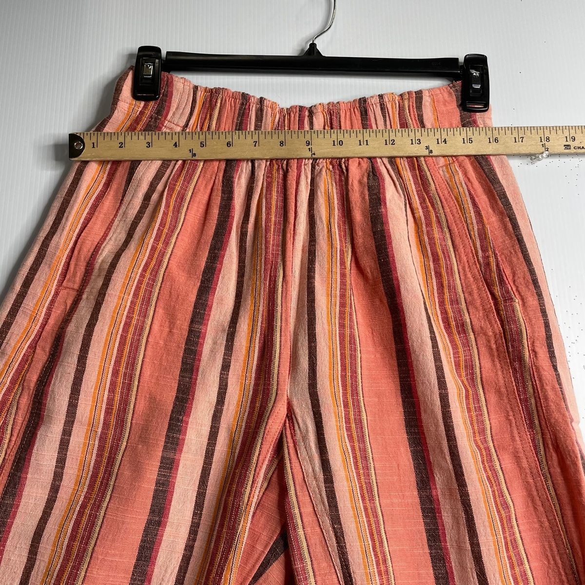 FREE PEOPLE Day’s End Linen Striped Pull-On Pants Women’s Size XS