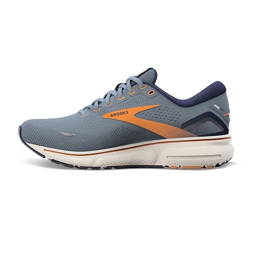 Brooks Ghost 15 Flintstone Grey Orange Men Running Shoes 1103931D417