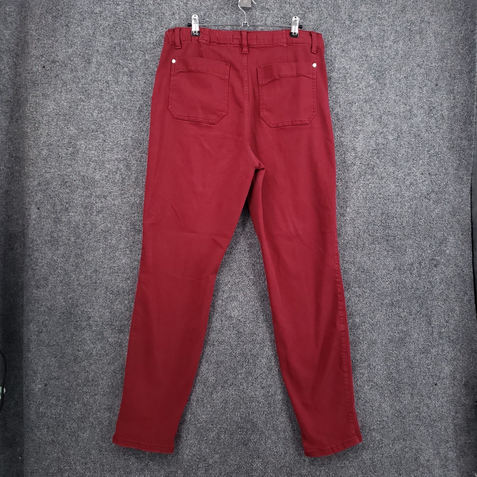 Judy Blue Scarlet Double Cuff Jogger Pants Womens 13×31 Red Garment Dyed Slim