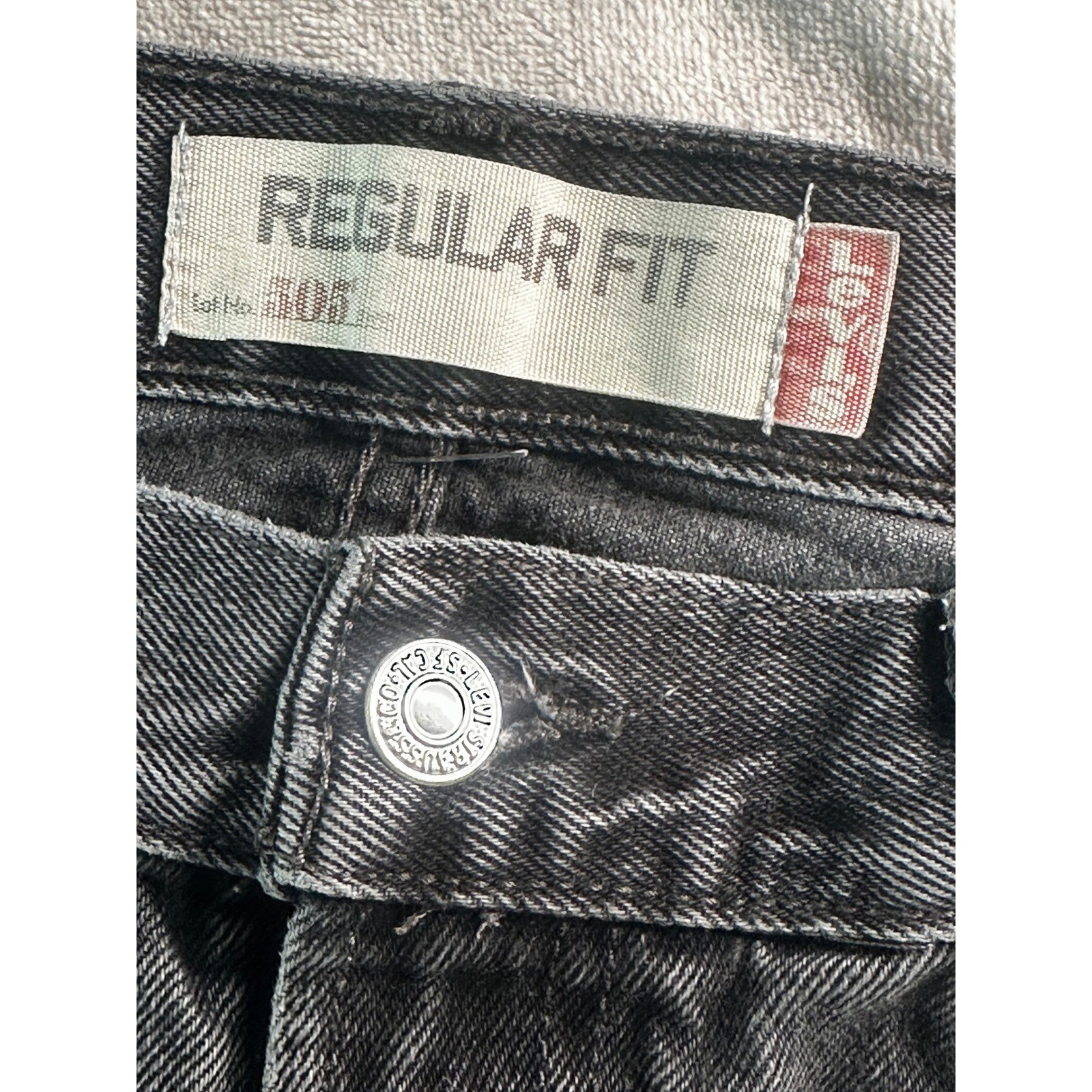 Vintage Levis 505 Jeans Mens 32×32 (fits 31×30) Faded Black Straight Leg Denim