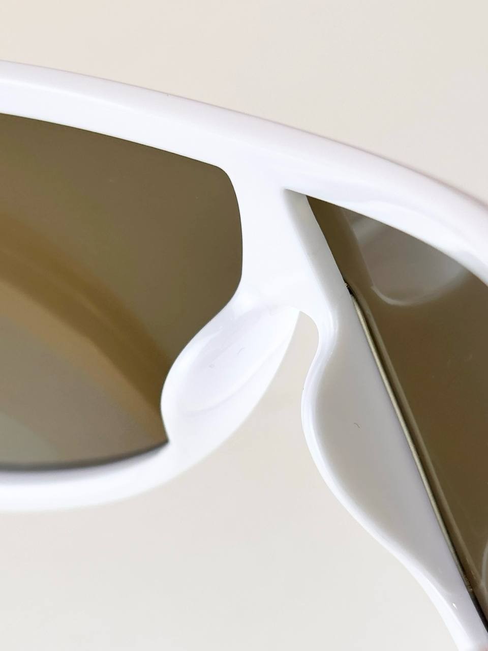 Miu Miu MU B14SU Luxury White Shield Sunglasses Oversized Designer Fashion