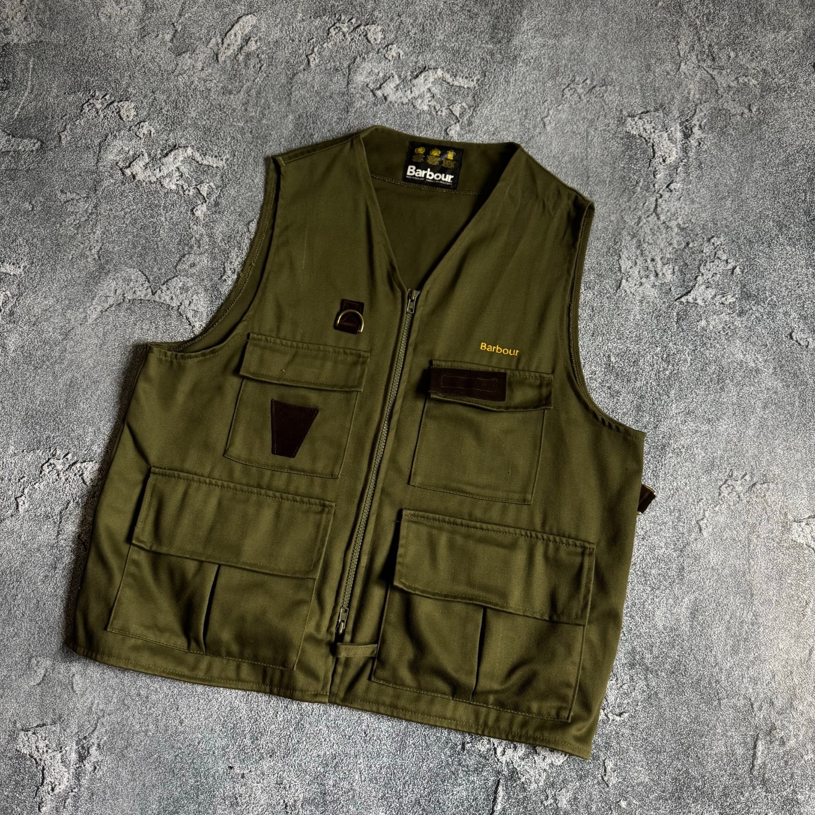 Barbour Classic Vest Colour Khaki Vintage Size L-XL