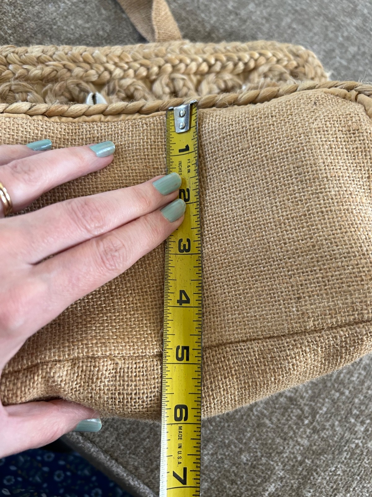 NWT SALT + UMBER Isla Jute Seashell Tote Bag Shells Natural Fringe Beach Tote