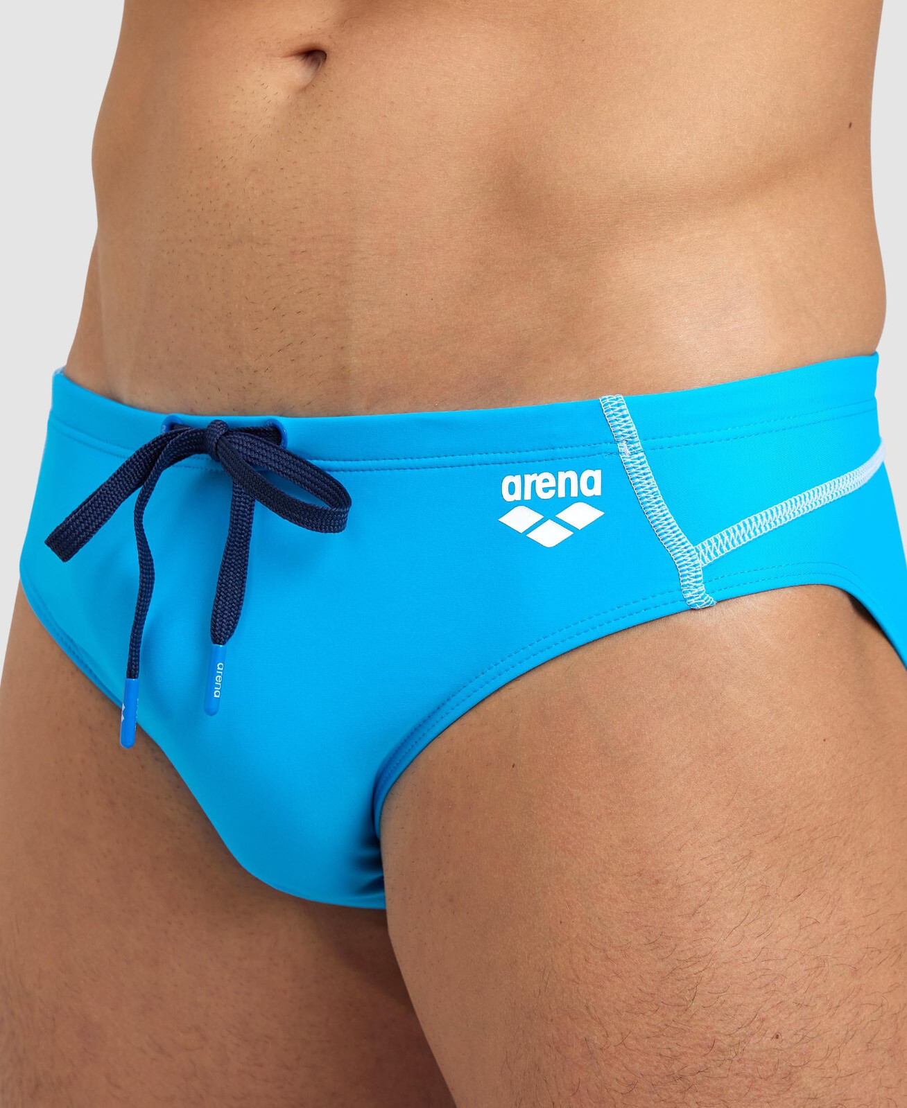 Arena men turquoise blue sport fit swim brief bikini swimwear size 32 34 38