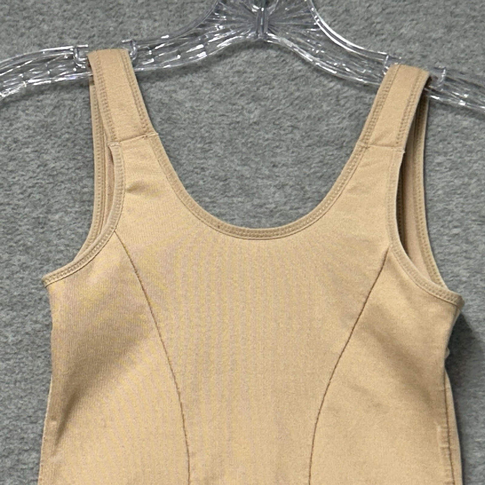 CUPID Open Bust Slimming Control Stretch Shapewear M Beige Tan Cami Tank
