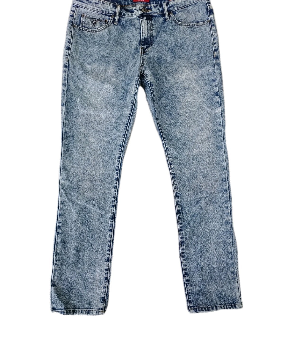 Guess Los Angeles Rise Modern Skinny Stretch Acid Washed Men’s Jeans 36×32