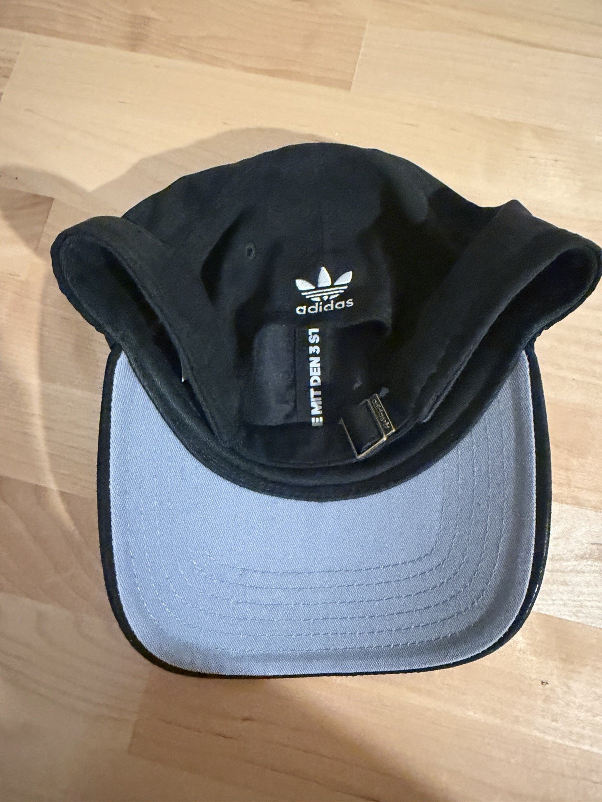 Adidas Trefoil Strapback Hat Black Suede Feel Adjustable Unisex