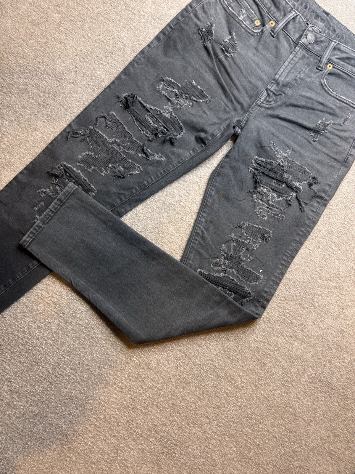 Men’s American Eagle Airflex+ Jeans W29 x L32 Black (986)