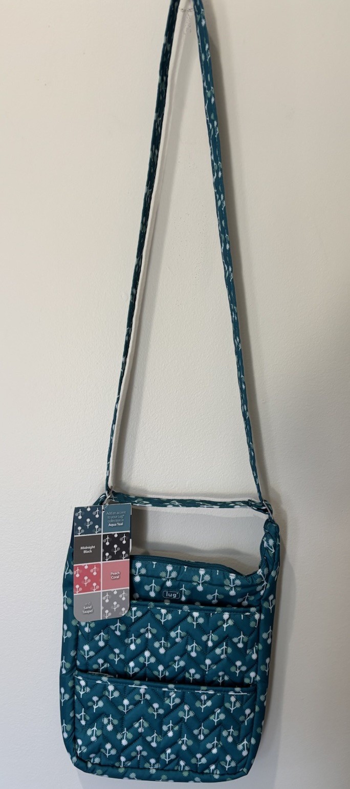 NWT Lug Compass Shoulder Pouch Quilted Print Medium N/S Crossbody Bag Purse