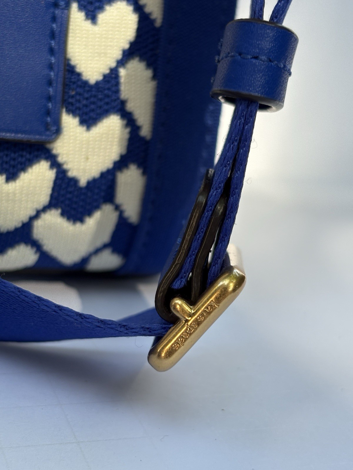 Rare Kate Spade Manhattan Modernist Hearts Jacquard leather Small Tote Crossbody