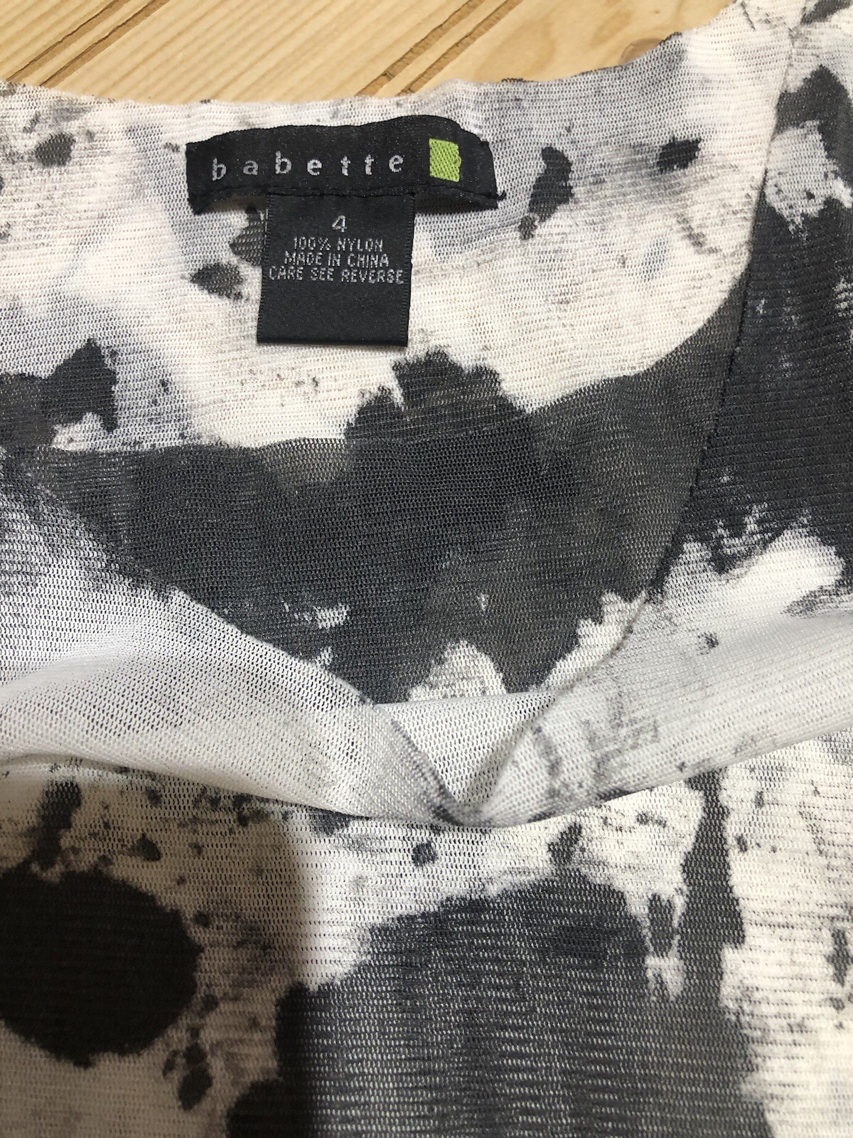 Babette Lined Mesh Black/White Paint Splat Bi-Level Tank Top Women’s 4
