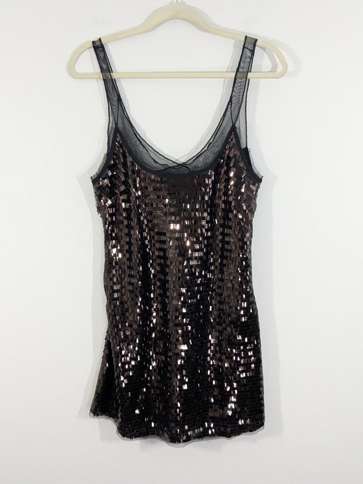 Intimately Free People NWT Disco Fever Mini Slipdress Black Combo Size Small
