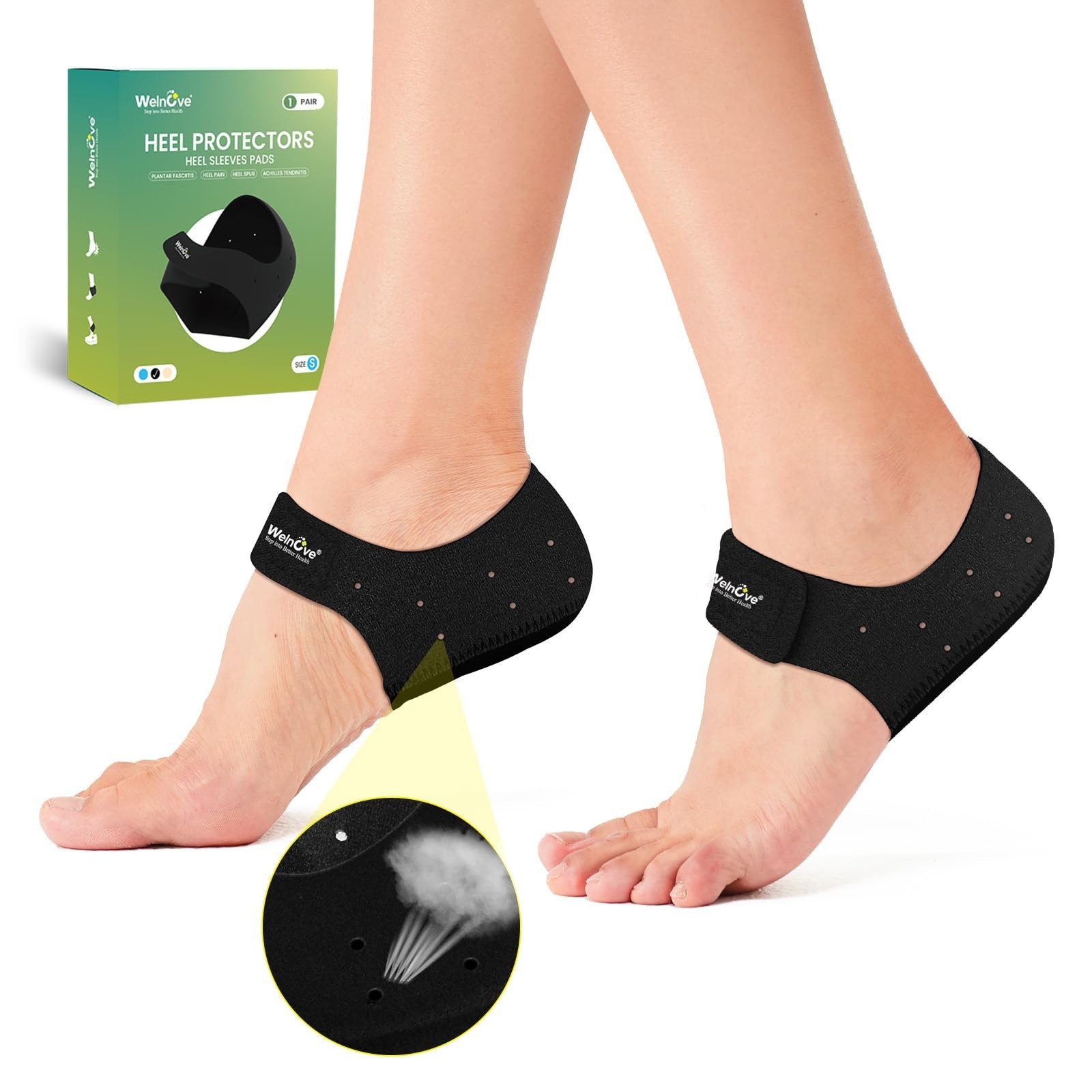 Gel Heel Protector Cups for Plantar Fasciitis Relief, Achilles Tendonitis Suppor