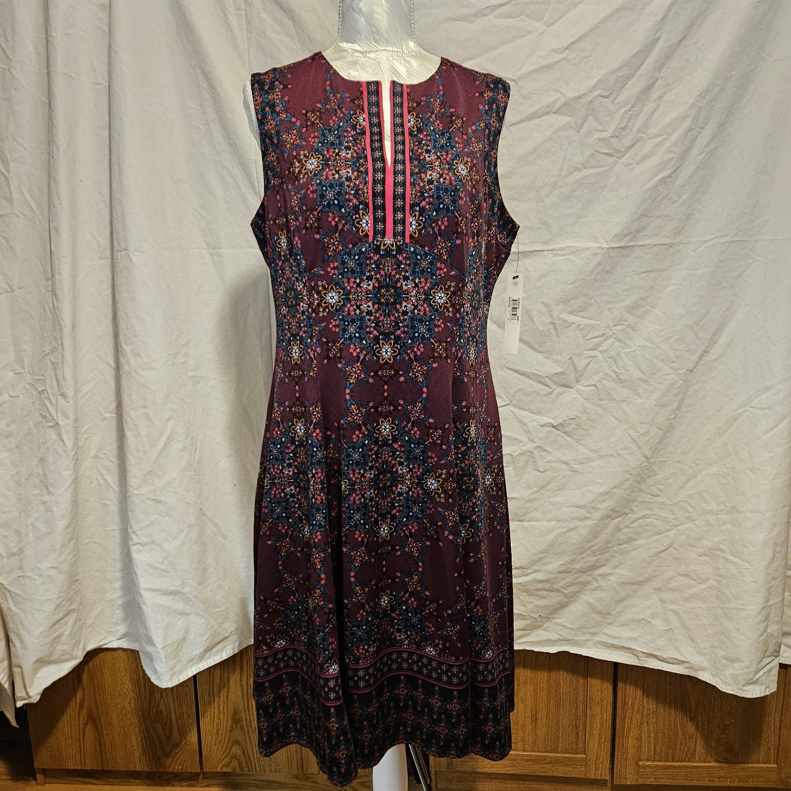 Adorne Sleeveless A-Line Dress, Full Lined, Women’s Size 12