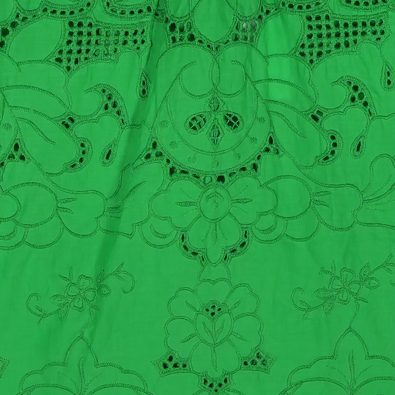 Jennifer & Grace Parisian Eyelet Lace Flutter Sleeve Cotton Blouse CT2606M L NEW