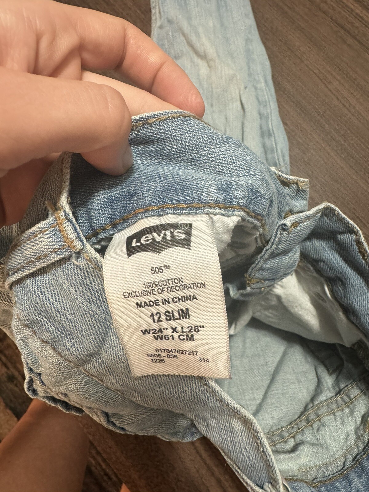 LEVIS 505 Girl Straight Leg Blue Jeans Size 12 Slim
