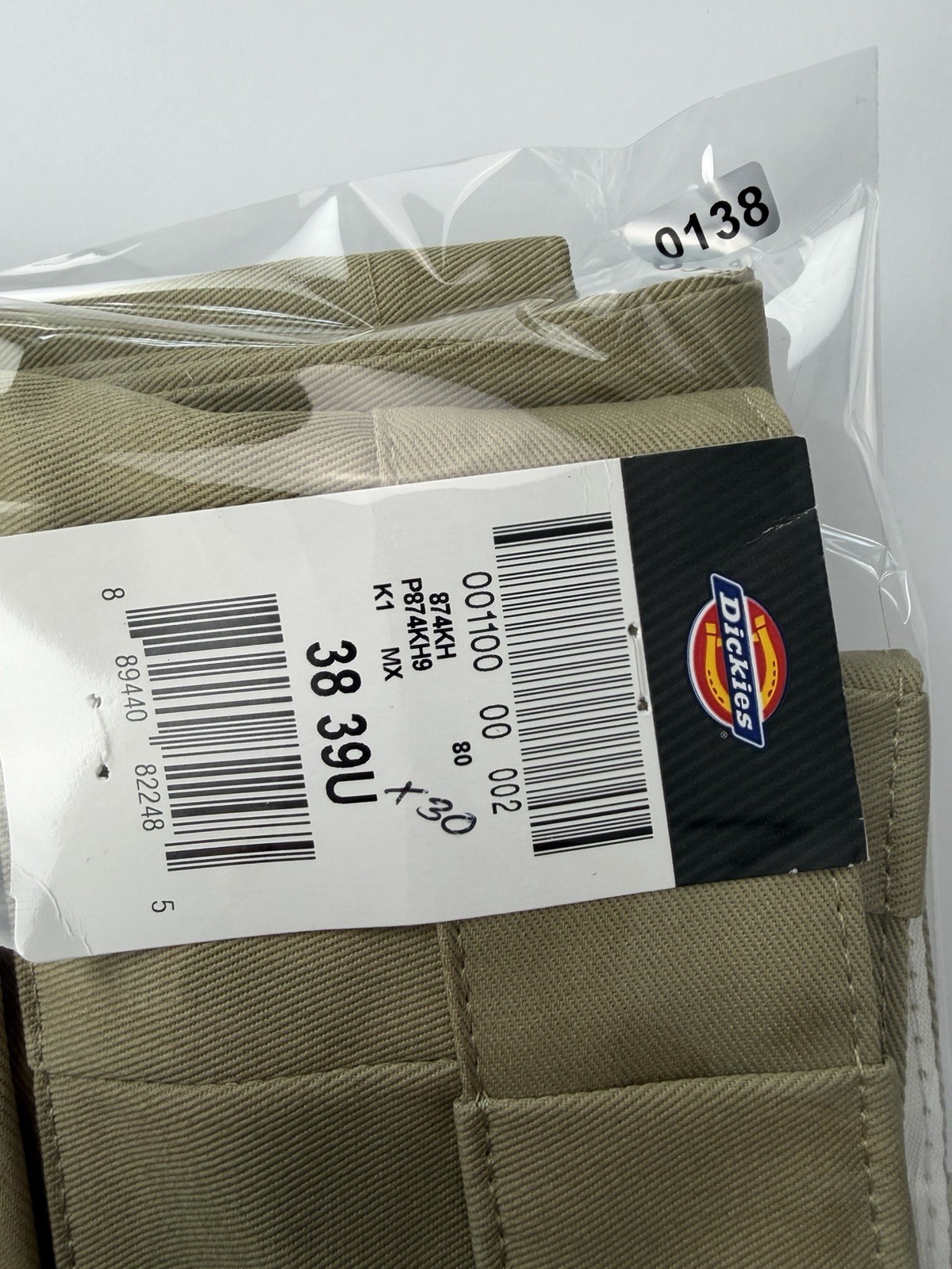Dickies Original 874 Work Pants Men’s 38×30 Khaki Flat Front Uniform Pants NWT