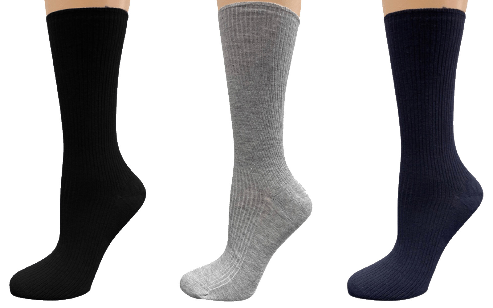 Sierra Socks Diabetic/Arthritic Rayon from Bamboo Soft Crew Comfort Top Socks