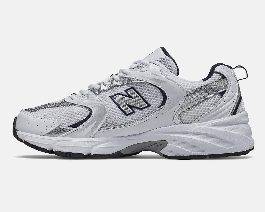 NB Women’s 530 WHITE with NATURAL INDIGO Shoes New