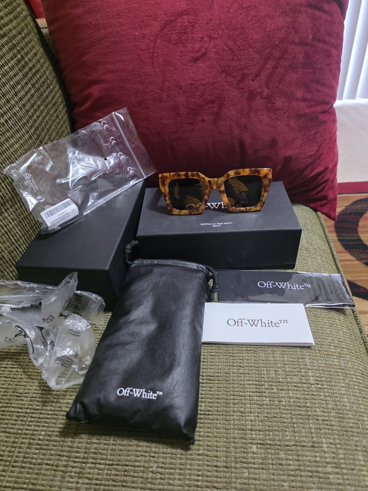 New Off-White Jackson Sunglasses 50 22 140 Light Havana Brown OERI131 6D64