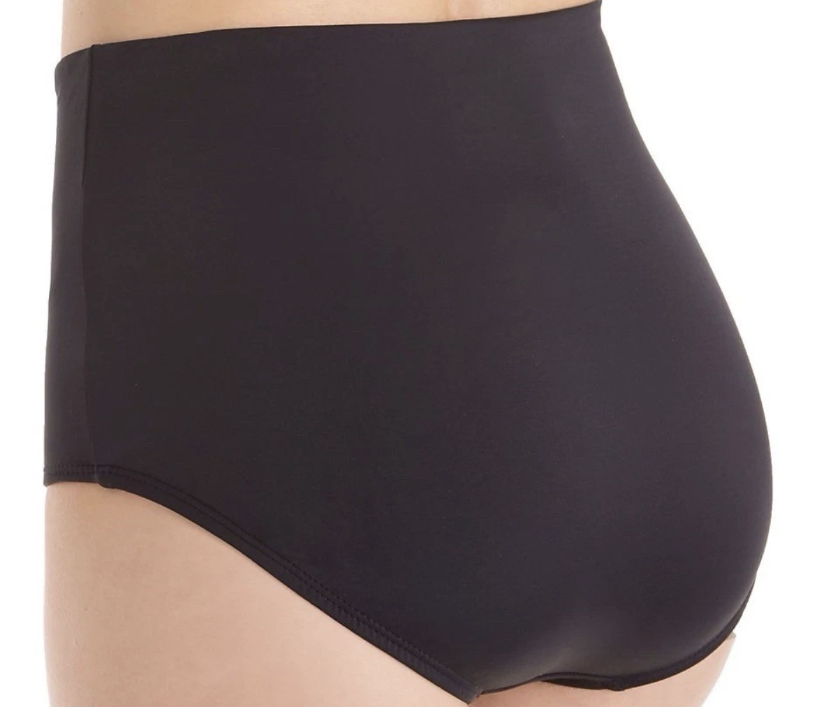 Active Spirit 360 Surround Control Brief Bikini Bottom Black Swim 801004 Size L