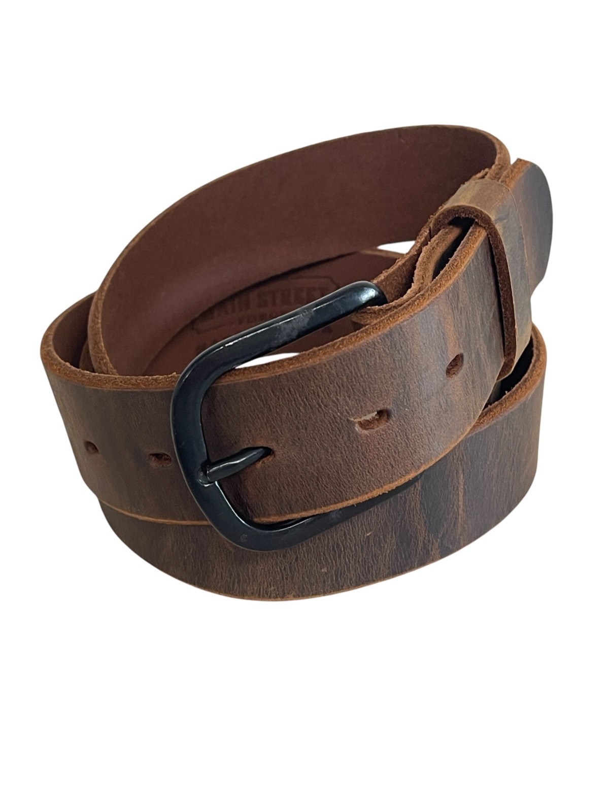 Main Street Forge Classic Everyday Belt Mens 44 Brown Leather 1.5″ Made in USA