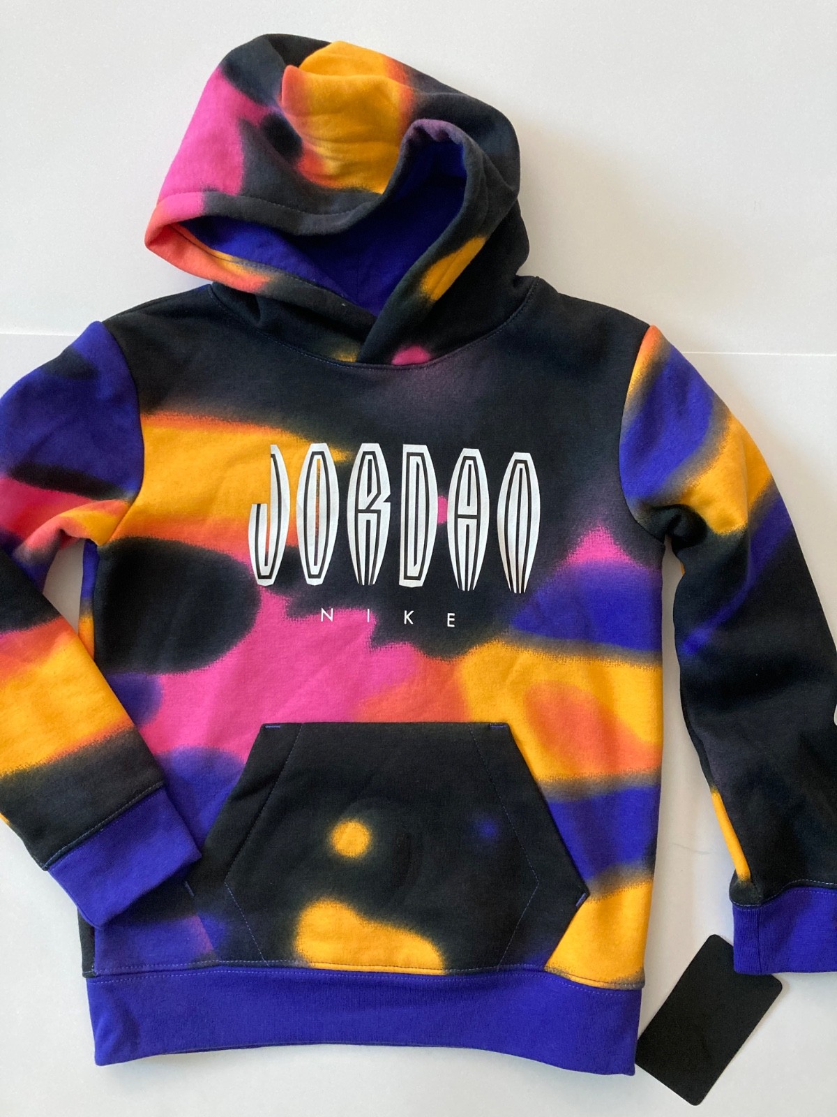 Air Jordan Boys Fleece Hoodie Pullover Jumpmen logo size 4 5 6 7 Gray Navy Black