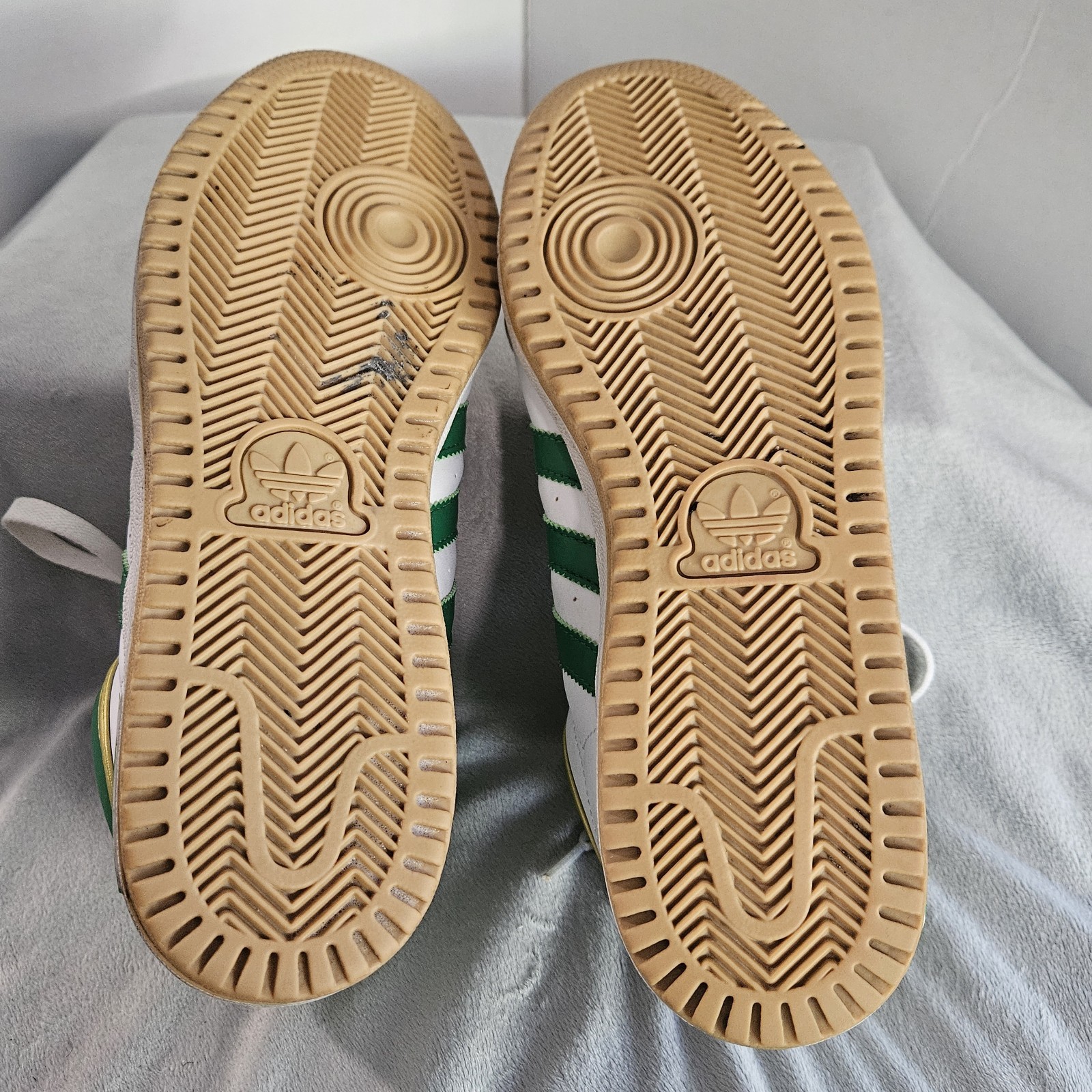 Adidas Top Ten Hi, White/Green/Gold, Men’s Size 8, Pre-Owned