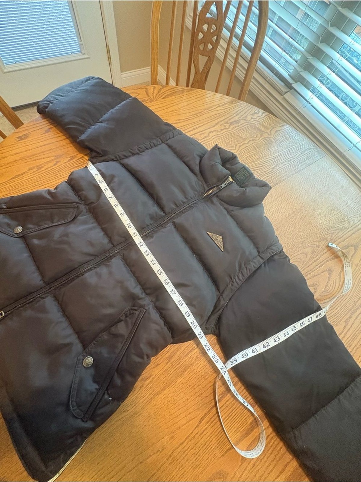 VINTAGE MOUNTAIN HORSE Black Down Puffer Jacket Vest Zip off Sleeve Equestrian S