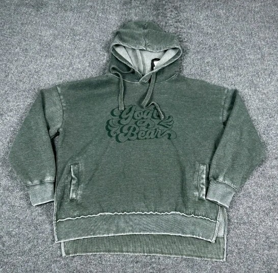 NWT Yogi Bear Hoodie, Warner Brothers, Green Pullover, Sweatshirt, Large