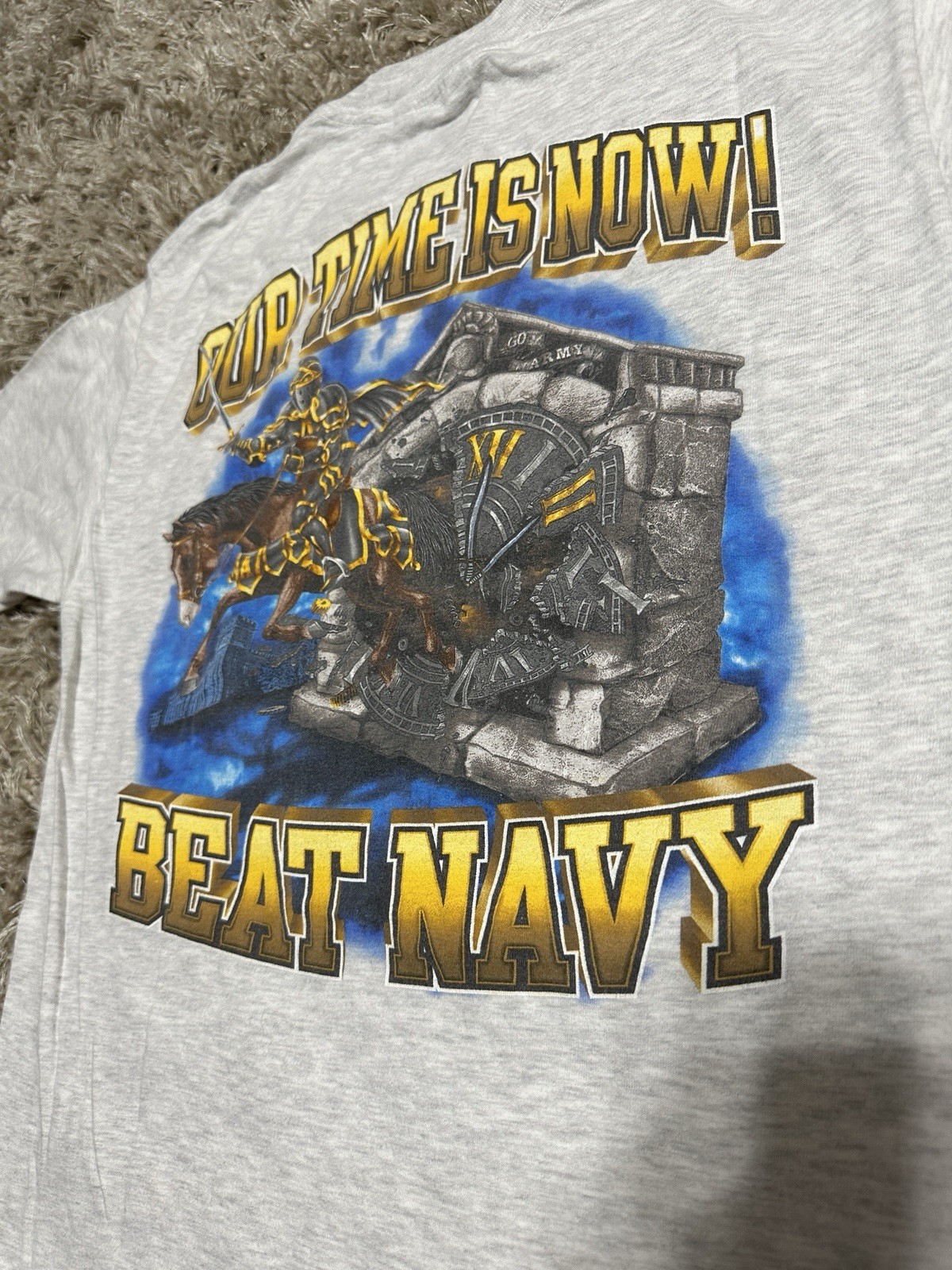 Vintage 2006 Army vs Navy Rivalry T-Shirt Hanes Beefy-T Gray Football USA Medium