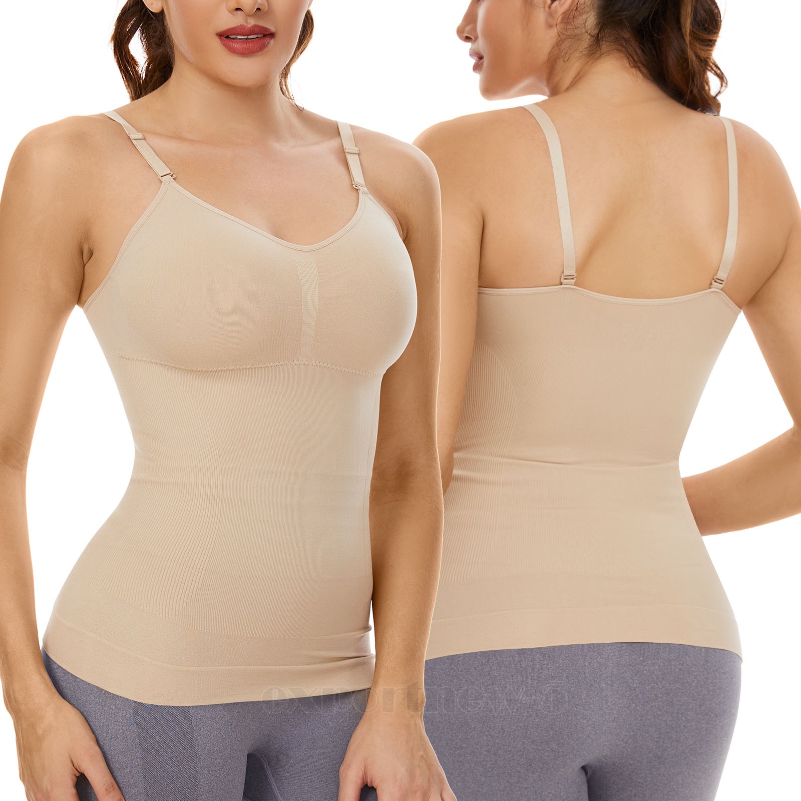 Women Shapewear Tummy Control Padded Tank Top Compression Slimming Body Shaper
