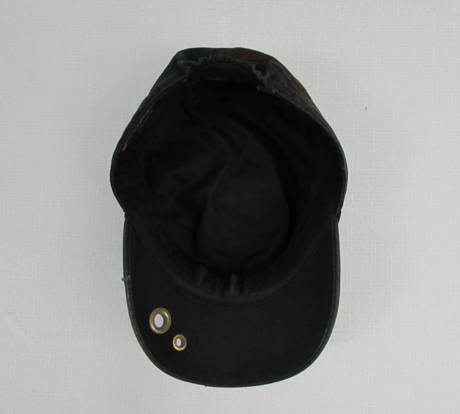 KBETHOS Military Cadet Hat Cap Fitted Womens Brown Faith Cross Distressed