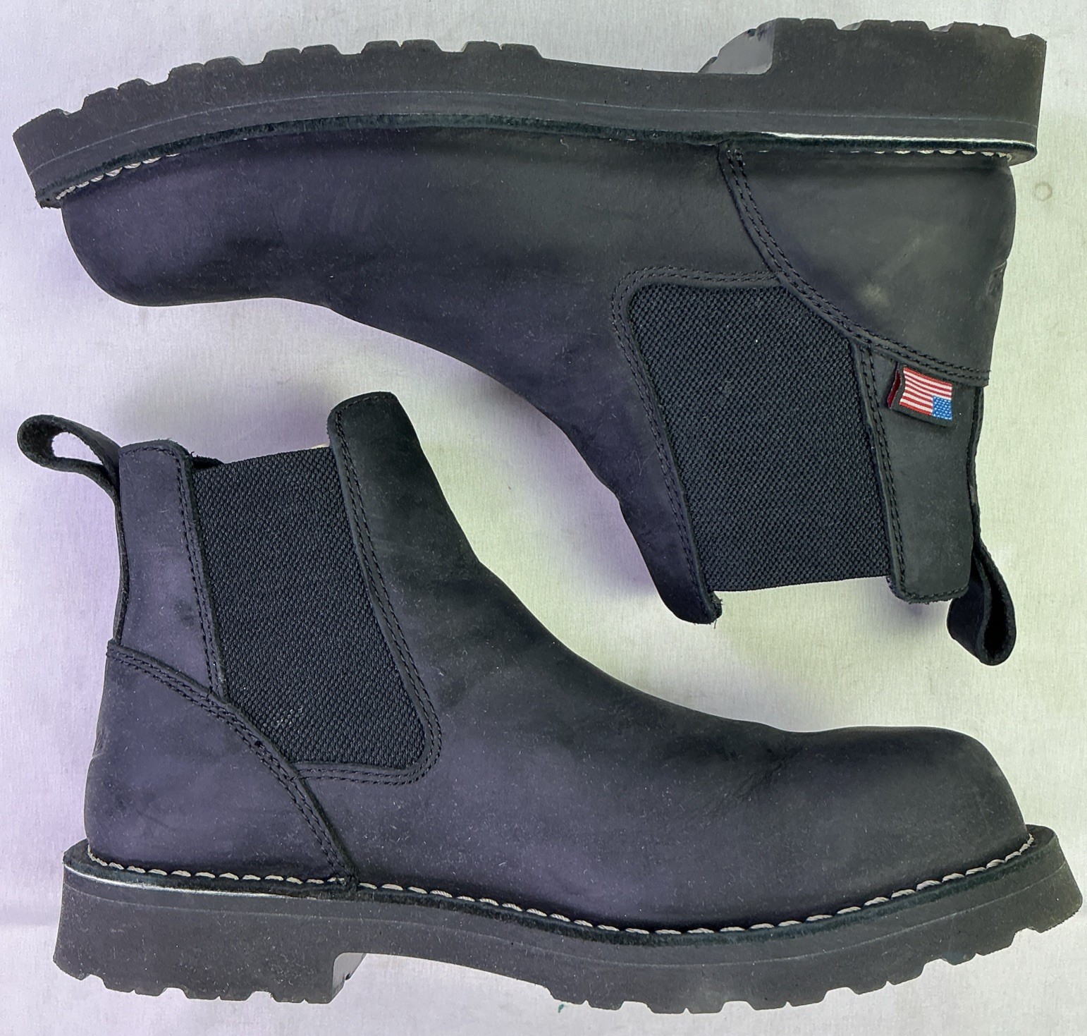 Danner Men’s 6″ Leather Bull Run Soft Toe Chelsea Work Boots-Black-Size: 9.5 D
