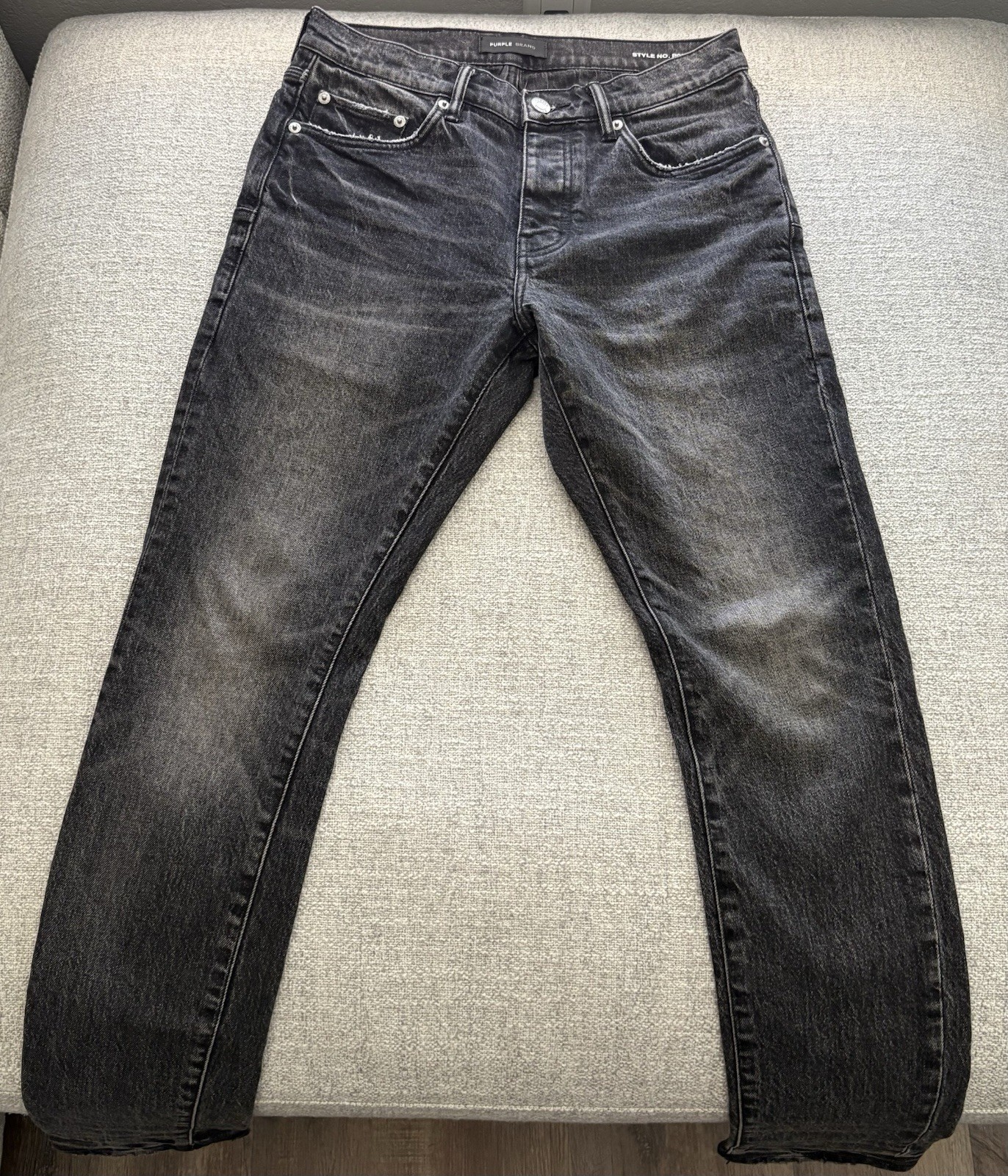 Purple Brand Men’s Black Dark Wash Denim Jeans Skinny Slim Mid Rise 30
