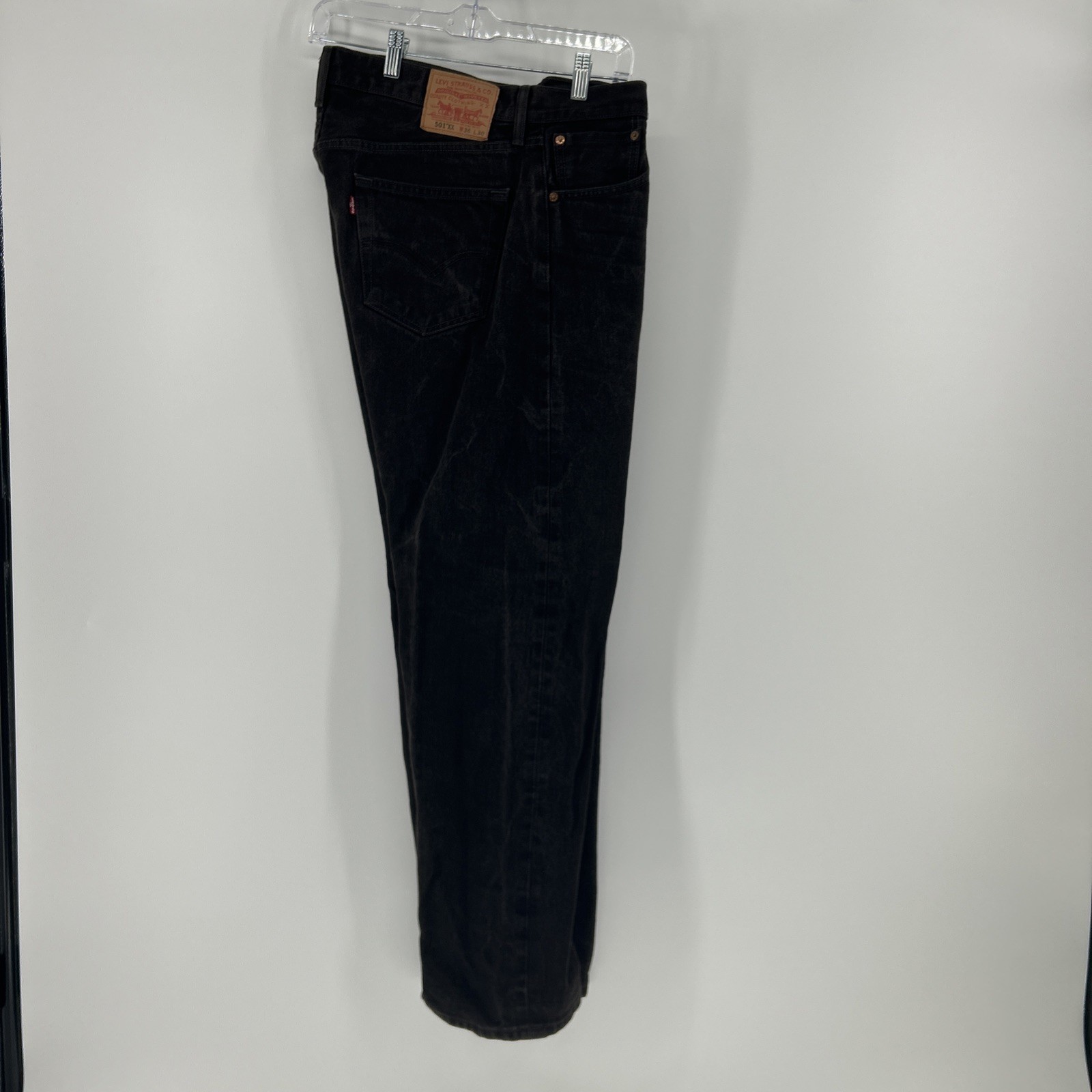 Vintage Levi’s 501XX Button Fly Jeans Mens 36 Black Wash Distressed Y2K