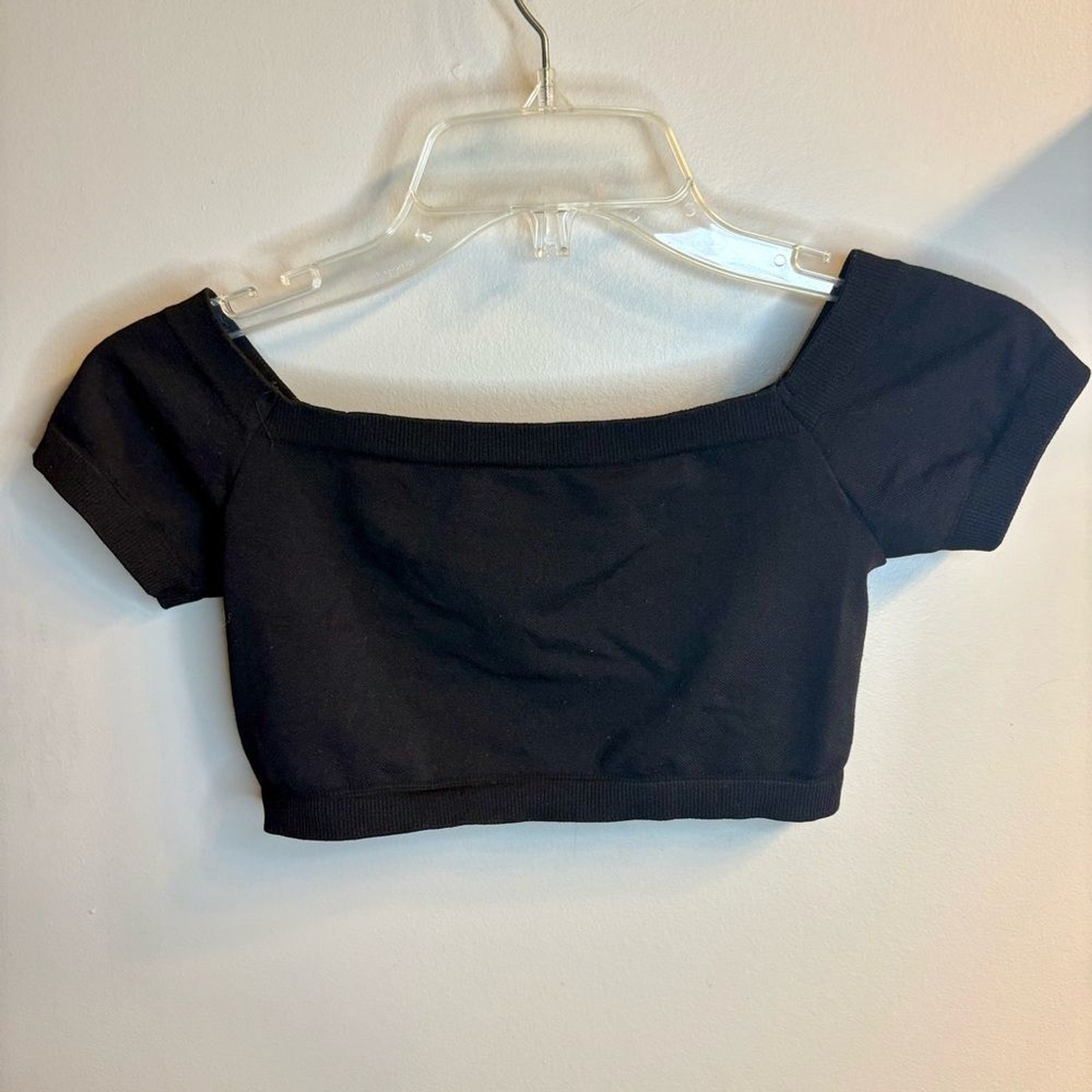 Free People Intimately Stretch Off the Shoulder Layering Top Black Size M/L