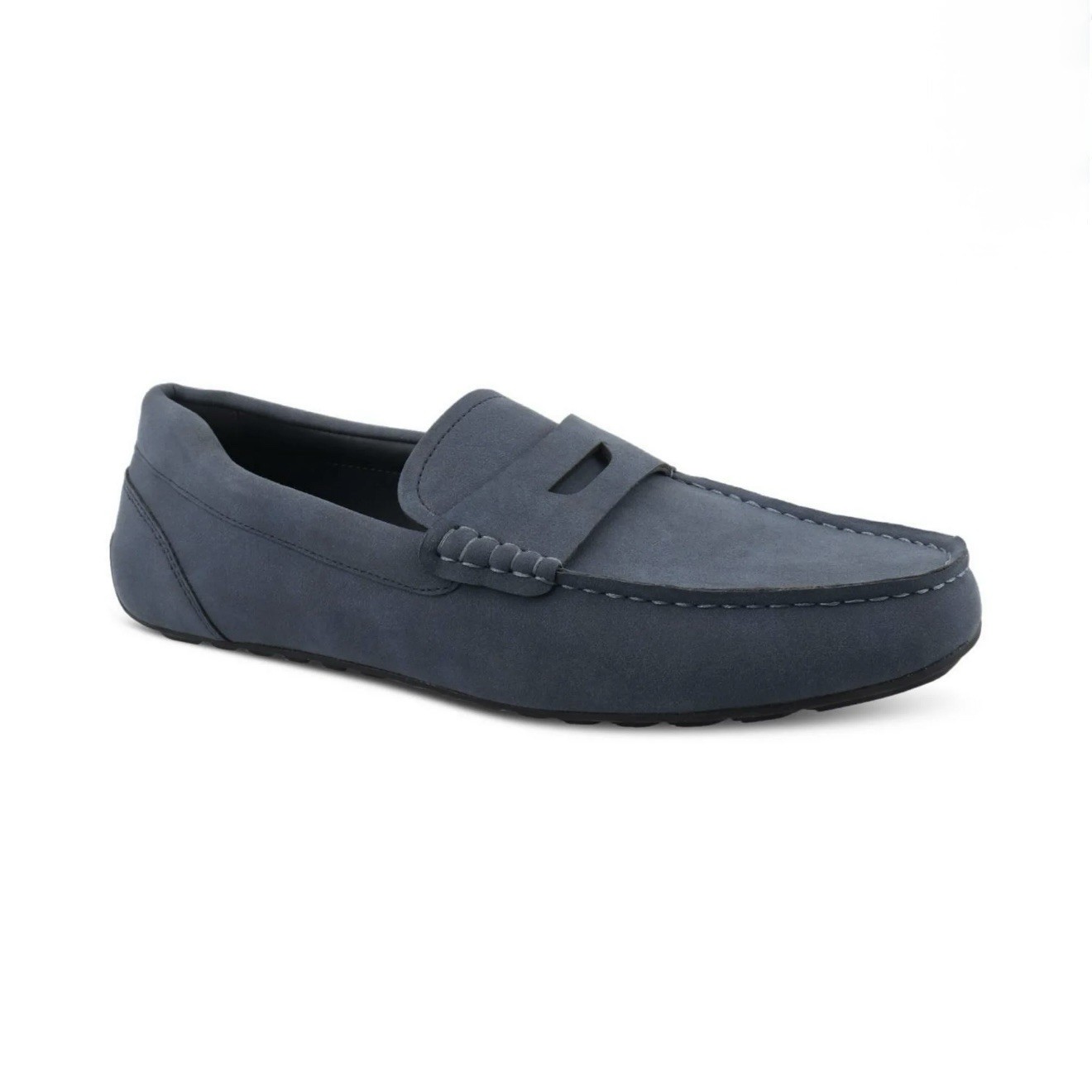 ALFANI MEN’S MARCO SLIP-ON PENNY DRIVE SHOES LOAFERS MEMORY FOAM FAUX SUEDE NWB