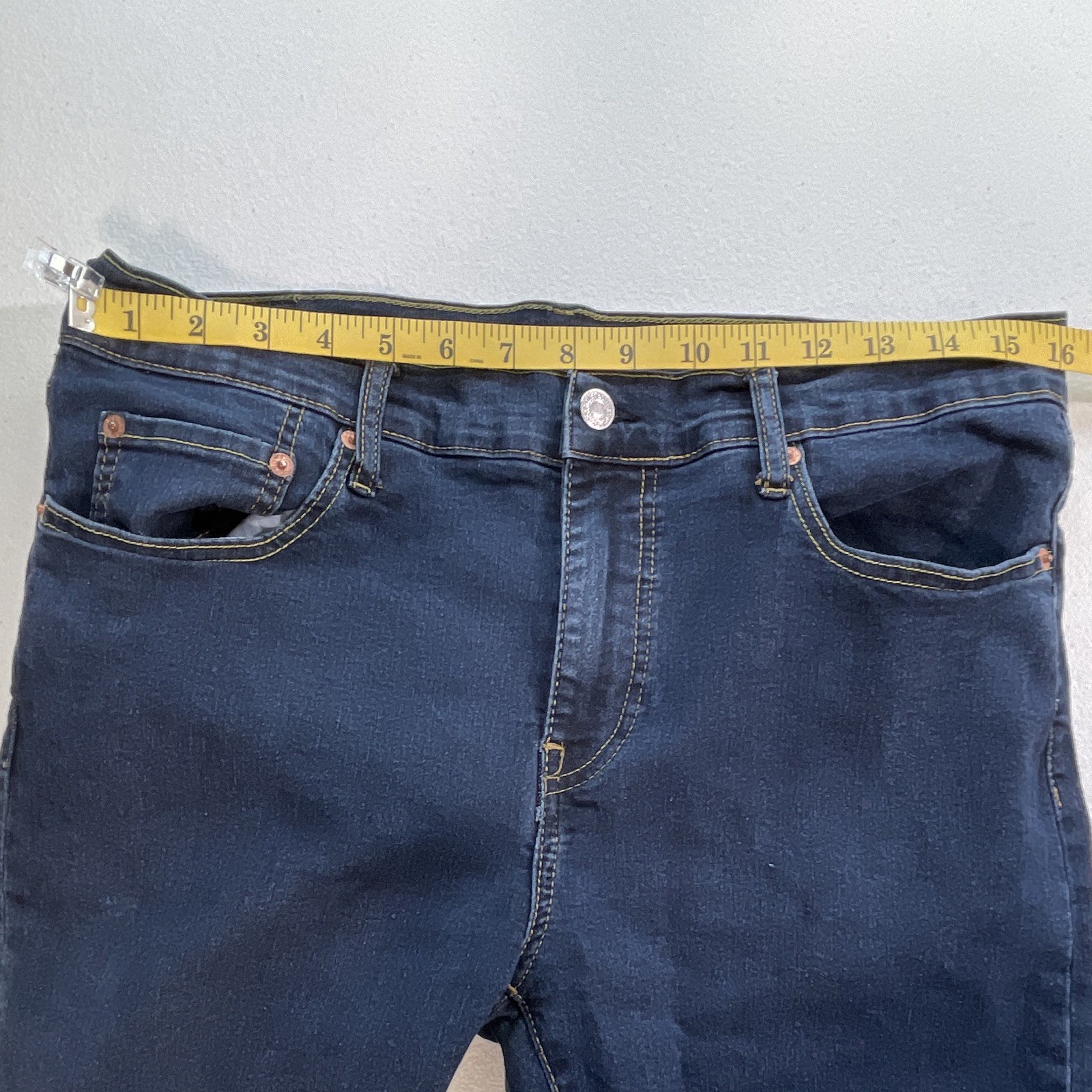 Levi’s 510 Men’s Dark Wash Blue Denim Skinny Slim Fit Low Rise Jeans 36 x 32